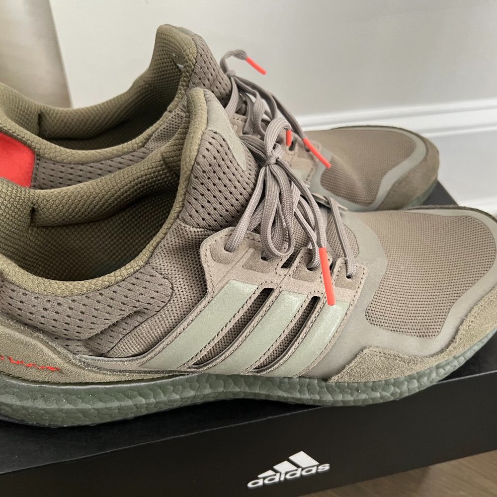 ADIDAS Ultraboost S&L  Size: 12.5 Men Color: Raw Khaki / Trace Cargo / Solar Red